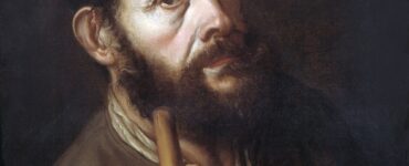 Un autorretrato el pintor italiano Giacomo Ceruti que bien podría ser nuestro Juan de la cachiporra y la cueva encantada. En este cuadro Giacomo se retrata como peregrino, su palo de andar nos hizo pensar en la porra de Juan