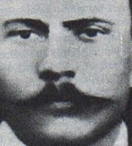 Foto blanco y negro, primer plano de Dino Campana en 1909, autor anonimo, público dominio