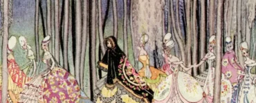Ilustración de Kay Nielsen para el cuento popular twelve dancing princess conocido también como el Baile de Medianoche
