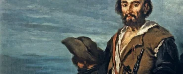 Retrato de un cazador desafortunado realizado por el pintor Lucas Eugenio Velázquez entre 1833 y 1866 impreso en la portada del famoso cuento popular ruso