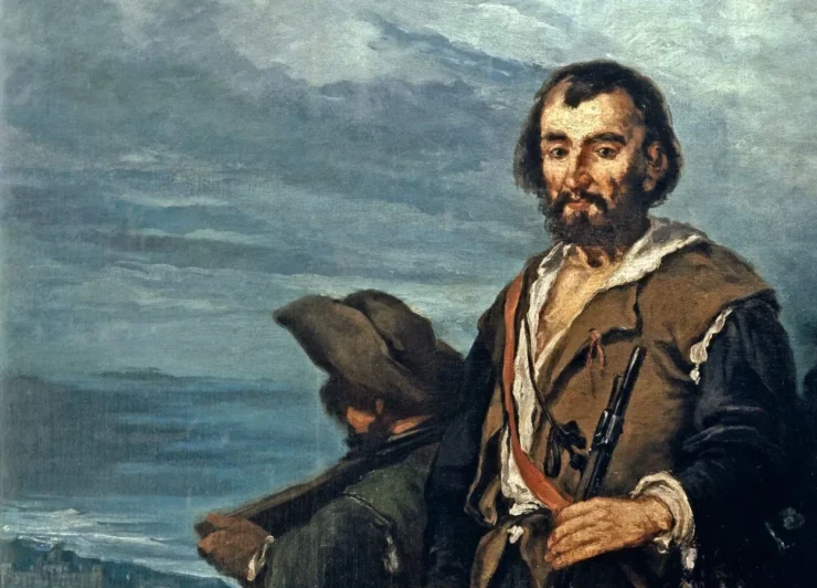 Retrato de un cazador desafortunado realizado por el pintor Lucas Eugenio Velázquez entre 1833 y 1866 impreso en la portada del famoso cuento popular ruso