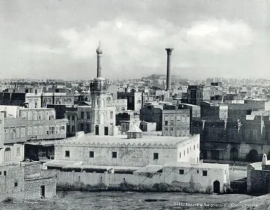 Foto antigua de Alejandría, ciudad de nacimiento de Konstantino Kavafis, del 1870. Público Dominio
